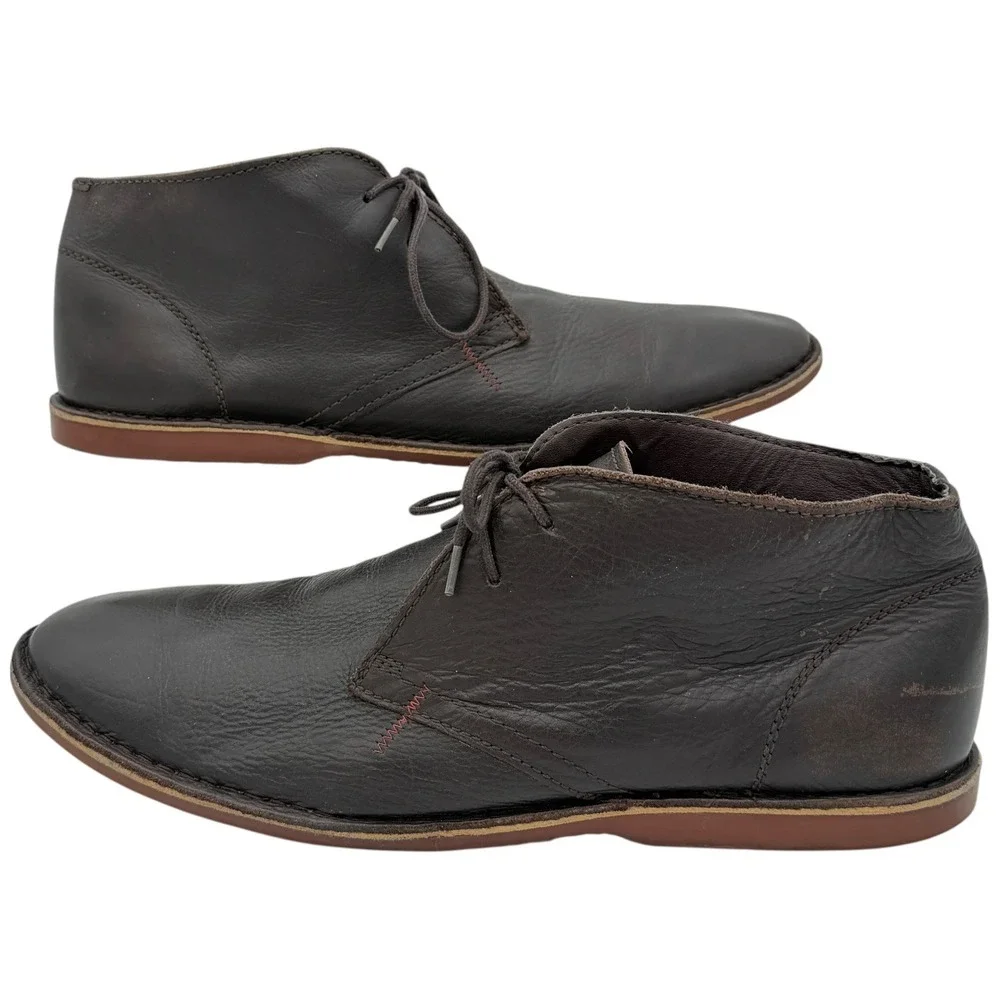 Vito Rossi Men's‎ Dark Brown Leather Chukka Boots Size 12